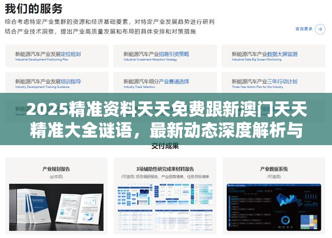 2025精准资料天天免费跟新澳门天天精准大全谜语，最新动态深度解析与前瞻视频报道