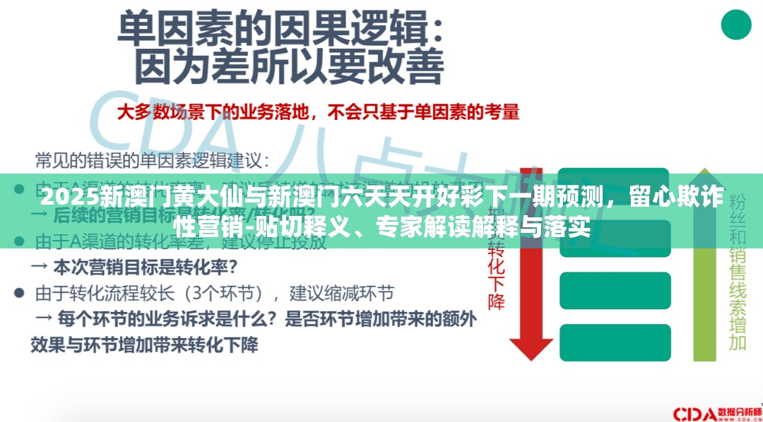 2025新澳门黄大仙与新澳门六天天开好彩下一期预测，留心欺诈性营销-贴切释义、专家解读解释与落实