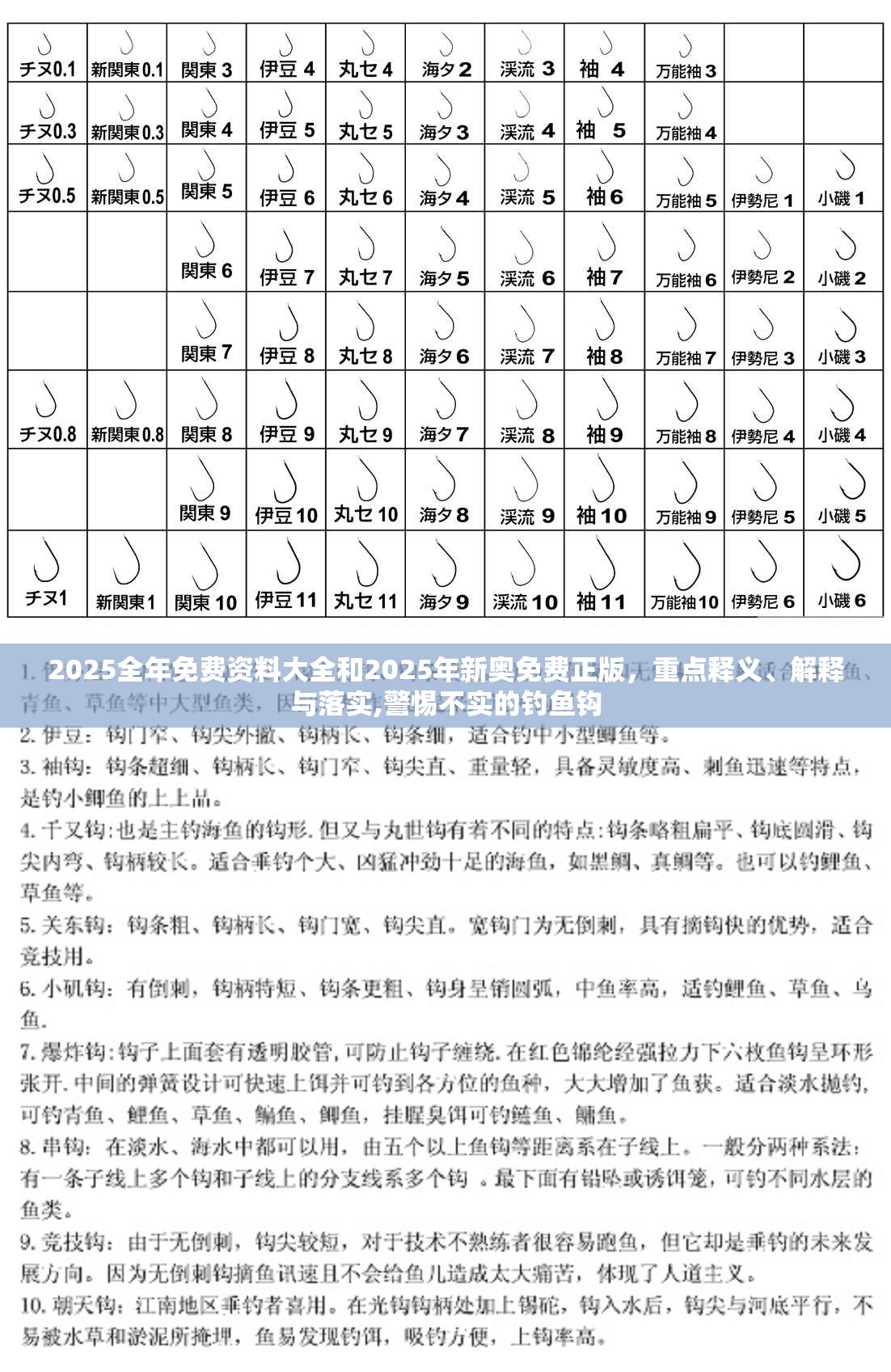 2025全年免费资料大全和2025年新奥免费正版，重点释义、解释与落实,警惕不实的钓鱼钩