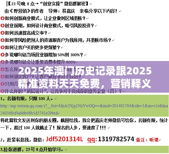 2025年澳门历史记录跟2025精准资料天天免费，营销释义、专家解析解释与落实,小心言过其实推广